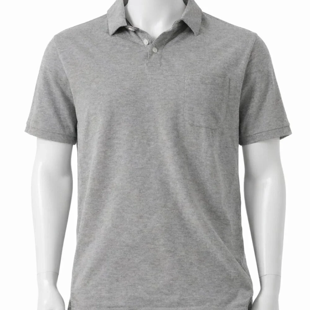 Banana Republic Men's Luxe Touch Polo Medium Charcoal Gray Spring 2019